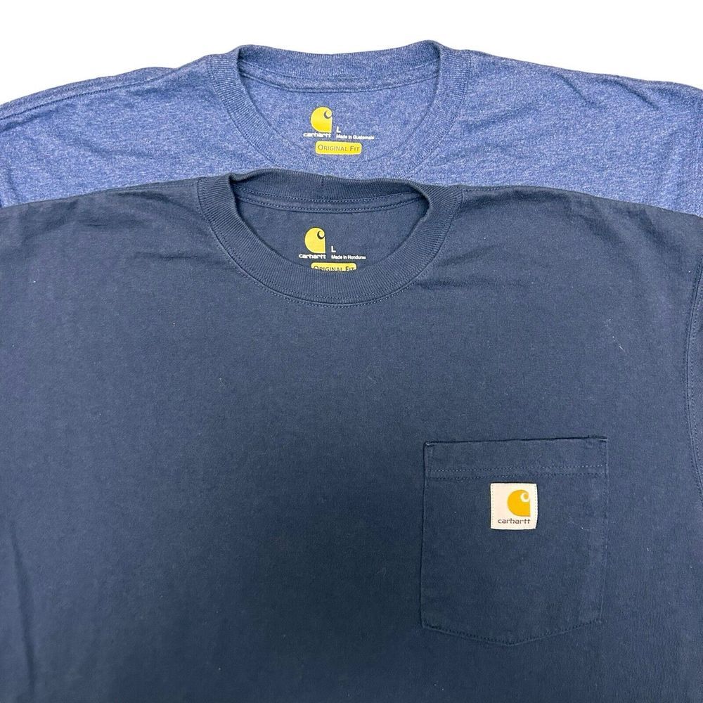 Carhartt Men's Short Sleeve Tees - Dark Blue and Heather Blue